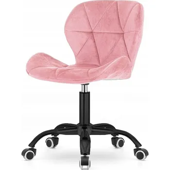 Otočná židle k psacímu stolu do pokoje studenta/pracovny, růžová, velurová Lugano.pro