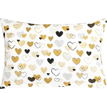 Povlečení Povláček bavlna Hořčicová,Černá 90/161 - 40x60 cm