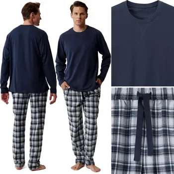 Pánské pyžamo Atlantic pánské pyžamo NMP-393 s dlouhým rukávem, velikost L