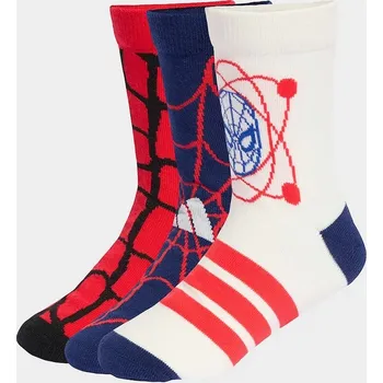 Dětské ponožky s bavlnou adidas Performance Marvel 3-pack KA9880 červená 33X, vel. 40/42