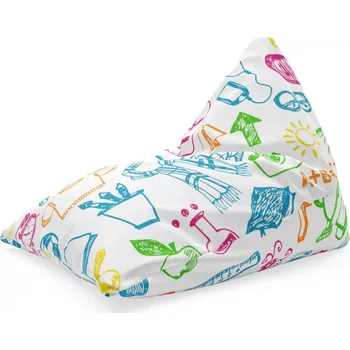 Sedací pytel Sablio Sedací vak Triangl Barevná škola: 120 x 100 x 100 cm - Sablio