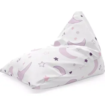 Sedací pytel Sablio Sedací vak Triangl Fialové měsíčky: 120 x 100 x 100 cm - Sablio