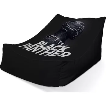 Sedací pytel Sablio Sedací vak Lounge BLACK PANTHER z profilu Černý - 120 x 100 x 80 cm