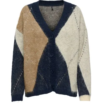 Dámský svetr ONLY Dunkelblau/ Hellbraun 4607332 XS