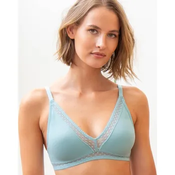Podprsenka Trojúhelníková podprsenka Paia s tvarovanými košíčky, bez kostic ledová modrá 70C