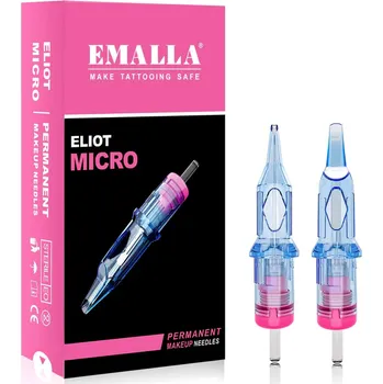 Tetovací jehla EMALLA Eliot Micro PMU cartridge Round Liner :: 1001RLMT Medium Taper