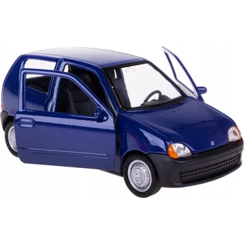 autíčko Model Fiatu Seicento v měřítku 1:34 - 39, model WELLY Nex, tmavě modrá
