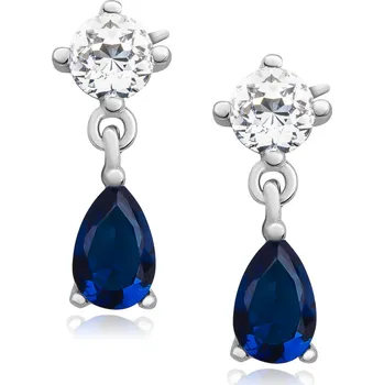 Náušnice Olivie Stříbrné náušnice SAFÍR 3743 Ag 925; ≤1,3 g.