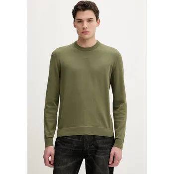 Pánský svetr Bavlněný svetr HUGO San Cassius-C2 50553588 zelená 77X, vel. M
