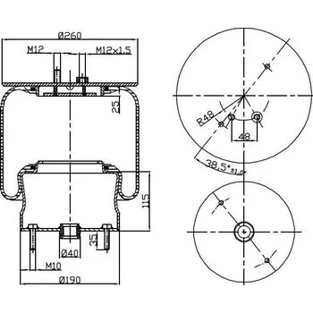 Vlnovec vzduchového odpružení Cityclass 272 GNC - 8360.46/F2 Gart