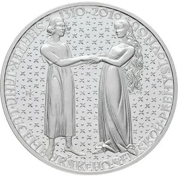 Česká republika. 200 Kč 2010. Sňatek Jana Lucemburského s Eliškou Přemyslovnou. Běžná kvalita.