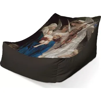 Sedací pytel Sablio Sedací vak Lounge Panna s anděly - William-Adolphe Bouguereau - 80 x 95 x 50 cm