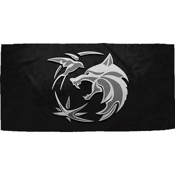 Ručník Sablio Ručník s potiskem Zaklínač Černá mapa - 30x50 cm