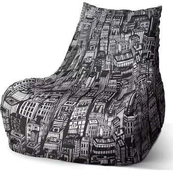 Sedací pytel Sedací vak Bean Kreslené mrakodrapy - Sablio - 60 x 70 x 70 cm
