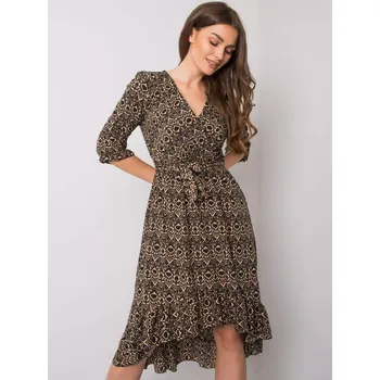 Dámské šaty Šaty DHJ SK 13865 1.53P černá a béžová jedna velikost