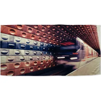 Ručník Sablio Ručník s potiskem Metro v barevné stanici - 30x50 cm