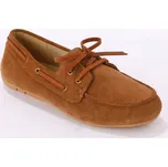 Kožené mokasíny se šněrováním karamelová 37