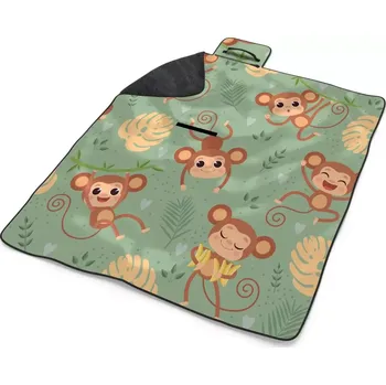 deka Sablio Plážová deka Roztomilé opičky: 200x140 cm