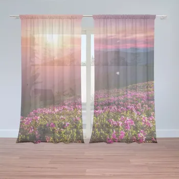 Záclona Sablio Záclony Rozkvetlá příroda: 2 ks - 150x250 cm - Sablio