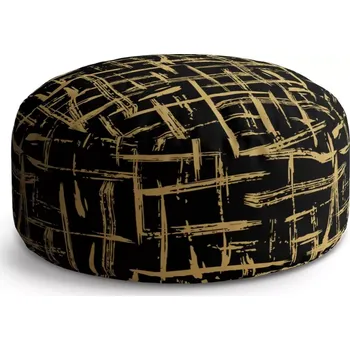 Taburet Sablio Kulatý taburet Circle Zlaté malování: 38x48 cm - Sablio