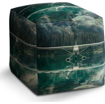 Taburet Sablio Taburet Cube Hydroplán na horském jezeře: 40x40x40 cm