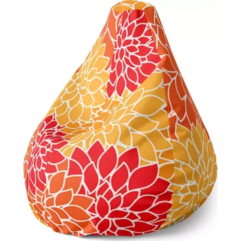 Sedací pytel Sedací vak Pear Barevné květiny - Sablio - 140 x 100 x 25 cm