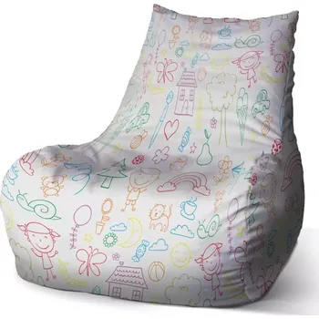 Sedací pytel Sedací vak Bean Barevná školka - Sablio - 60 x 70 x 70 cm