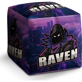 Taburet Sablio Taburet Cube FORTNITE RAVEN Steampunk město: 40x40x40 cm