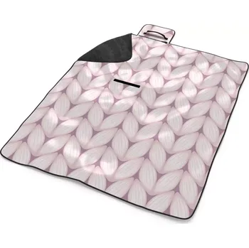 deka Sablio Plážová deka Bledě růžové pletení: 200x140 cm