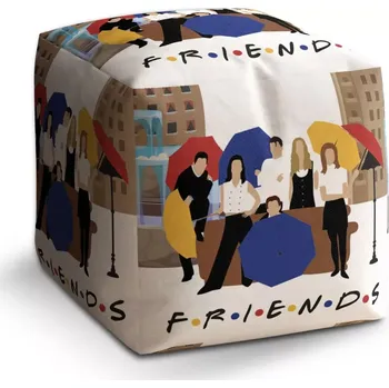 Taburet Sablio Taburet Cube Seriál přátelé FRIENDS Gauč u fontány: 40x40x40 cm