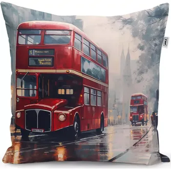 Dekorativní polštářek Dekorační polštář Londýn Double-decker 2 - Sablio - 40x40 cm