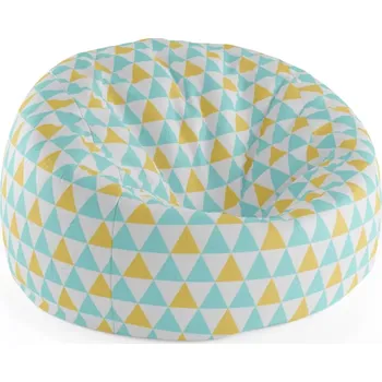 Sedací pytel Sablio Sedací vak Cocoon Dvoubarevné trojúhelníky - 75 x 45 x 35 cm