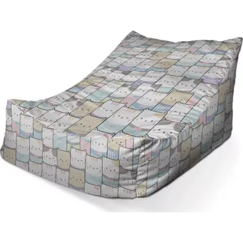 Sedací pytel Sedací vak Lounge Barevná koťátka - Sablio - 80 x 95 x 50 cm