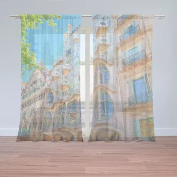 Záclona Sablio Záclony Barcelona Gaudi Casa Batllo 2: 2 ks - 150x250 cm - Sablio