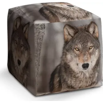 Taburet Sablio Taburet Kostka Vlk 2: 40x40x40 cm - Sablio