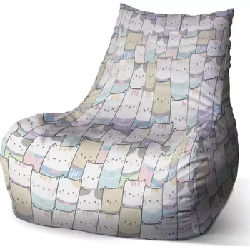 Sedací pytel Sedací vak Bean Barevná koťátka - Sablio - 60 x 70 x 70 cm