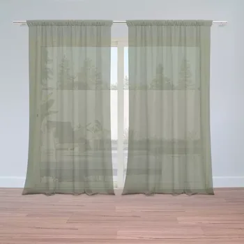 Záclona Sablio Záclony Vojenská zelená: 2 ks - 150x250 cm - Sablio