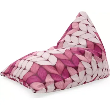 Sedací pytel Sablio Sedací vak Triangl Tříbarevné růžové pletení: 120 x 100 x 100 cm - Sablio