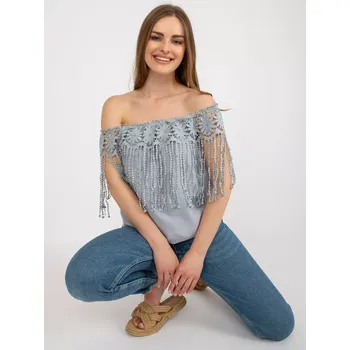 Dámská košile Halenka AT BZ 1801.87 šedá S/M