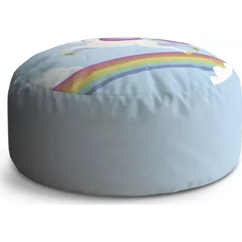 Taburet Sablio Kulatý taburet Circle Jednorožec: 38x48 cm - Sablio