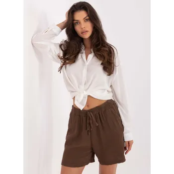 Dámské kraťasy Šortky MO SN 9717.95 hnědé jedna velikost