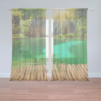 Záclona Sablio Záclony Jezírko s vodopádem: 2 ks - 150x250 cm - Sablio