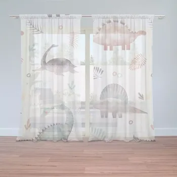 Záclona Sablio Záclony Malovaní dinosauři: 2ks 150x250cm