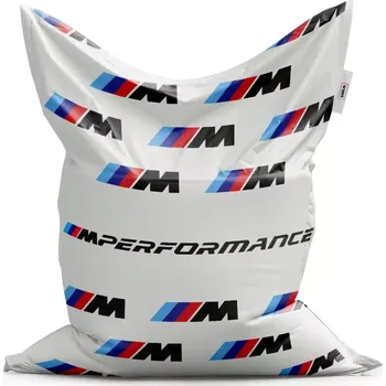 Sedací pytel Sedací vak Classic MPERFORMANCE bílý vzor - Sablio - 150x100 cm