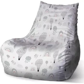 Sedací pytel Sedací vak Bean Malované horkovzdušné balony - Sablio - 60 x 70 x 70 cm