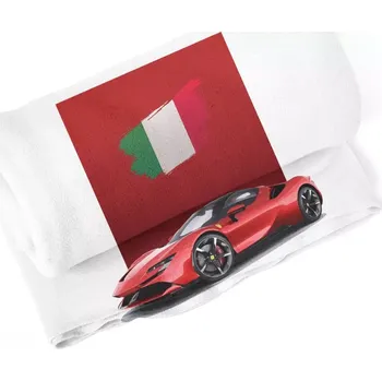 deka Sablio Deka Ferrari Italská vlajka na červeném bloku - 150x120 cm