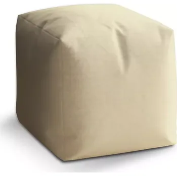 Taburet Sablio Taburet Kostka Bílá slonová kost: 40x40x40 cm - Sablio