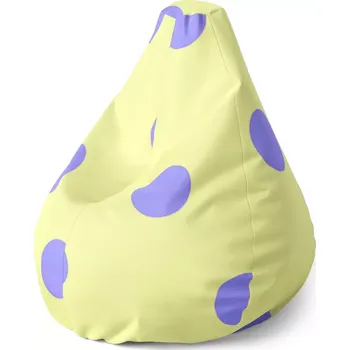 Sedací pytel Sedací vak Pear Fialové tečky - Sablio - 140 x 100 x 25 cm