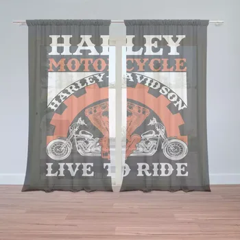 Záclona Sablio Záclony Harley-Davidson Live to ride: 2ks 150x250cm