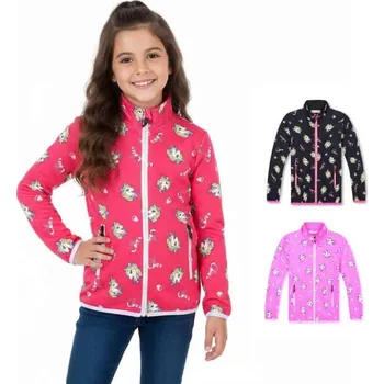 Dívčí mikina Dívčí bavlněná mikina s jednorožci HM0663 Velikost: 104, Barva: Malinová